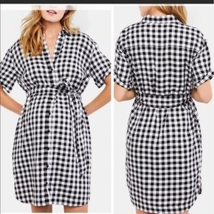 A Pea in The Pod Maternity Gingham Dress S